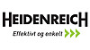 Heidenreich-logo med teksten «Effektivt og enkelt» og tre grønne piler.