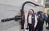 Bildet: Petter Vang foran Ecoflex, og akkurat den delen som viser systemkompatibiliteten for alle Ecoflex-rør og tilbehør. Kristian Langbeck foran Quick & Easy sortimentet til GF I-Shower