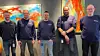 F.v. Servicesjef Håvard Ringstad med sine nye kollegaer i Caverion Levanger; Martin Schrøder, Bendik Henriksen, Tommy Kulsli og Steinar Molden.