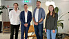 Fra venstre: Eyolf Strømme-Svendsen i Drifti, Adrian Ekelund fra Prognosesenteret, Stian Aarstad og Hilde Øren Myhre VVS Norge Partner.