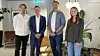 Fra venstre: Eyolf Strømme-Svendsen i Drifti, Adrian Ekelund fra Prognosesenteret, Stian Aarstad og Hilde Øren Myhre VVS Norge Partner.