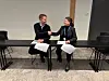 Innkjøpsdirektør Fredrik Finseth (Aker) og Divisjonsdirektør Nan Rogstad (Bravida)