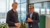 Pål Oroszko, leder av teknisk fagteam i Entra, og Pål-Amund Mathiesen, regionleder i Noova Energy Systems, skaper morgendagens løsning for energi- og miljørapportering, og en enda bedre hverdag for både Entra og leietakerne. Foto: Entra