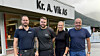 På bildet ser vi fra venstre, Carl Haugen, Steven Solheim, Lisbet Nedreberg og daglig leder Kristian Vik