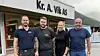 På bildet ser vi fra venstre, Carl Haugen, Steven Solheim, Lisbet Nedreberg og daglig leder Kristian Vik