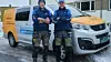Smilende Petter Norbeck og Espen Bergmann fra Norbeck Rør klar for oppdrag.
