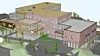 3D-modell av Tydal helsehus. Når bygget er ferdig vil det være på 6000 kvadratmeter. Foto: FuglesangDahl