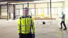 Bilde av en lærling på byggeplass, fra Gran VVS