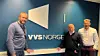 Fra venstre: Stian Aarstad, Thorbjørn Theie og Erlend Berg. Foto VVS Norge