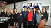 Her ser vi gjengen som hadde stelt i stand til stor fest, Tapwell og hele styret i Ingeborg-nettverket: Fra venstre, Linda Tiltnes , Tapwell, Helene Haugen Tapwell, Marie Linn Havsgård, Christine Sanner, Benja Stig Fagerland (foredragsholder),Eli Heyerdahl Eide, Ellen Øiesvold Palsèn, Kristin Engely, og Pernille Snustad-Setsaas.
