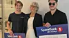 Marius Jacobsen og David Dzurilla er deto første mottakerne av det nyopprettede Sørum-stipendet, her fra utdelingen sammen med Iselin Bast. Foto: Rørentreprenørene Norge.