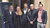 En fornøyd firmagjeng fra Eidsvoll Rør på vei inn til prisutdeling sist uke. Norges Hyggeligste Rørlegger 2024, Marius Johansen ser vi i midten.