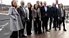 Steinar Holm, leder av eiendomsvirksomheten i OUS og Ola Lindh, prosjekteier i OUS, sammen med de ansvarlige for tilbudet fra Caverions side.