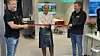 Fra åpningen av det nye GreenHub-kontoret til Bravida i Skien. Fra venstre ser vi, Preben Hegland, Hedda Foss Five og Sondre Østli.