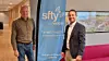 Resideo blir å finne på samme stand som de har hatt siden 2012 på VVS -dagene. På bildet ser vi, Stein Bakker CEO hos sfty by Resideo og Resideos Business Development Manager Norway & Sweden Tom Fjordvang. De forteller at de vil ha en veldig enkel stand, hvor de satser på å kunne møte de besøkende med gode samtaler, og med hovedfokus på et produkt.